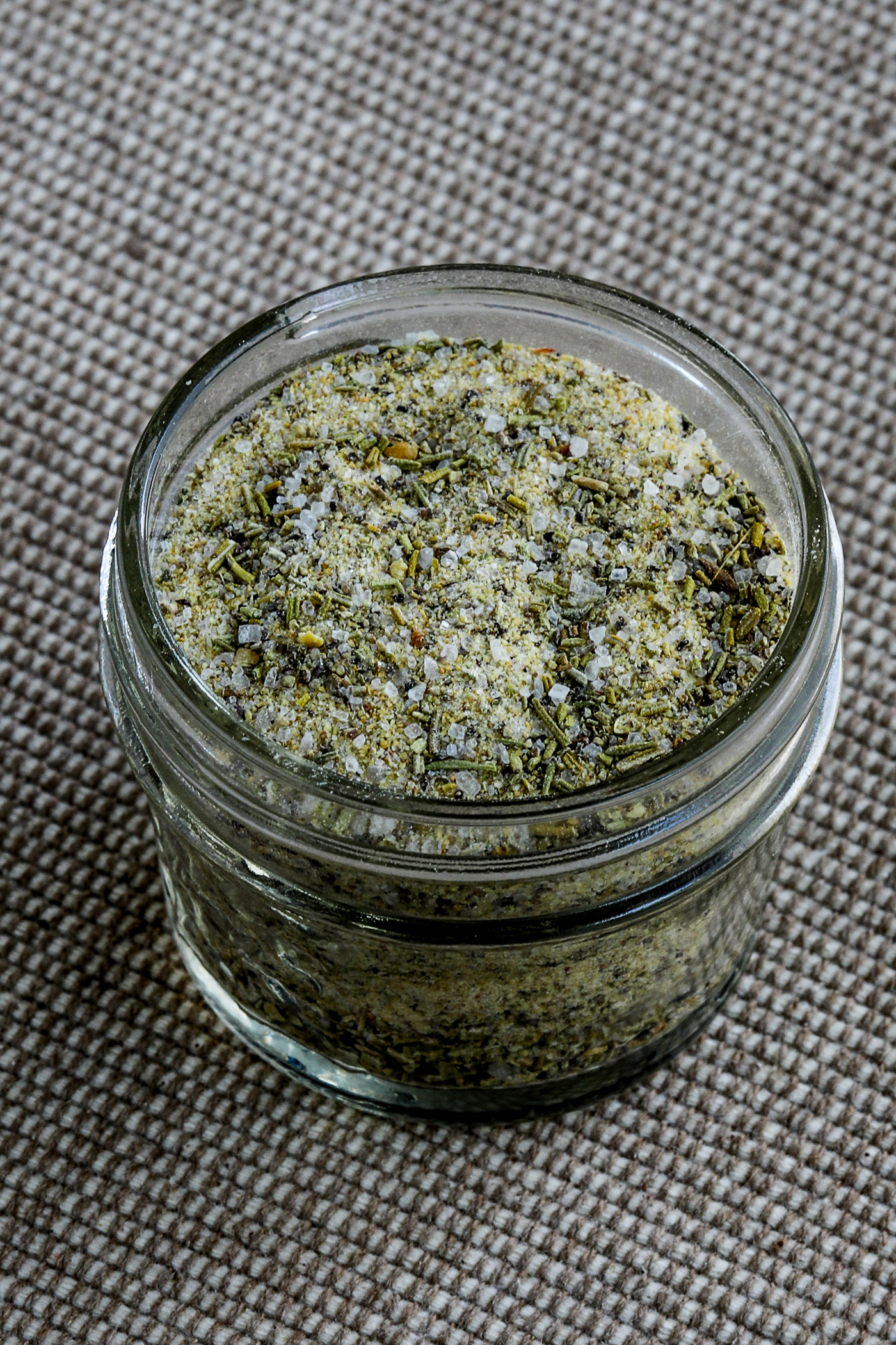 Rosemary and Garlic Herb Rub in small jar