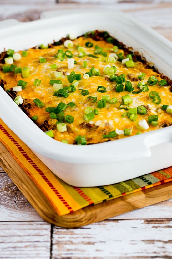 Slow Cooker Mexican Lasagna Casserole shown in Casserole Crock-Pot Slow Cooker