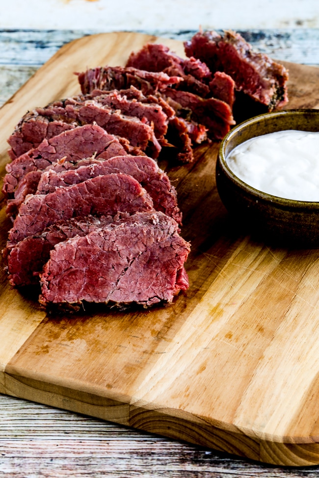 Instant Pot Corned Beef with Creamy Horseradish Sauce farther away photo