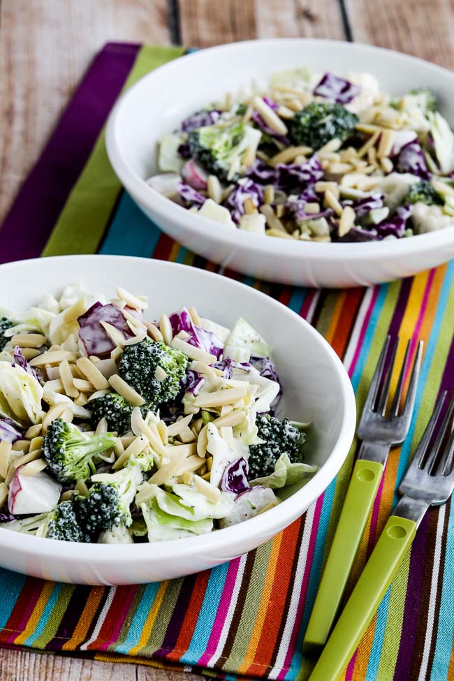 Keto Chopped Salad in two bowls.