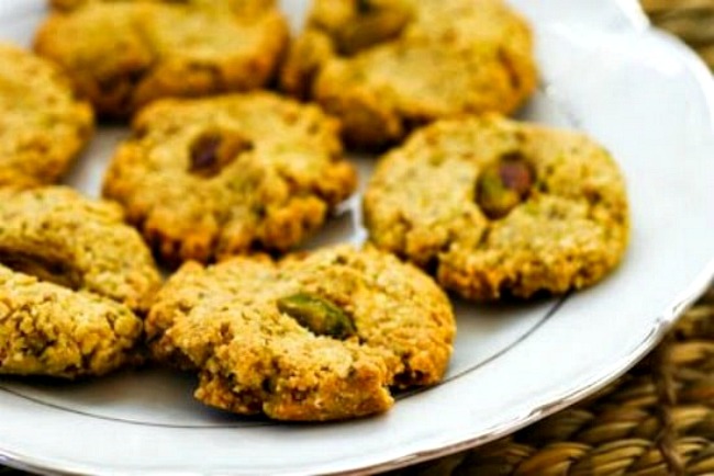 Four-Ingredient Flourless, Sugar-Free Pistachio Cookies found on 