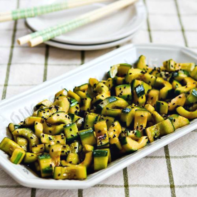 Chinese Cucumber Salad large thumbnail of finished salad on plate