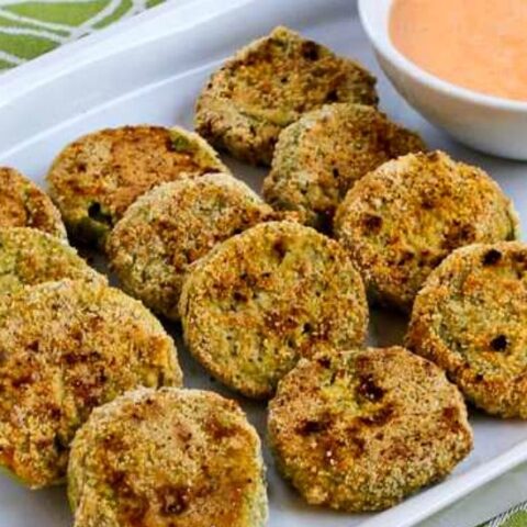 Oven Fried Green Tomatoes (with Sriracha-Ranch Dipping Sauce )