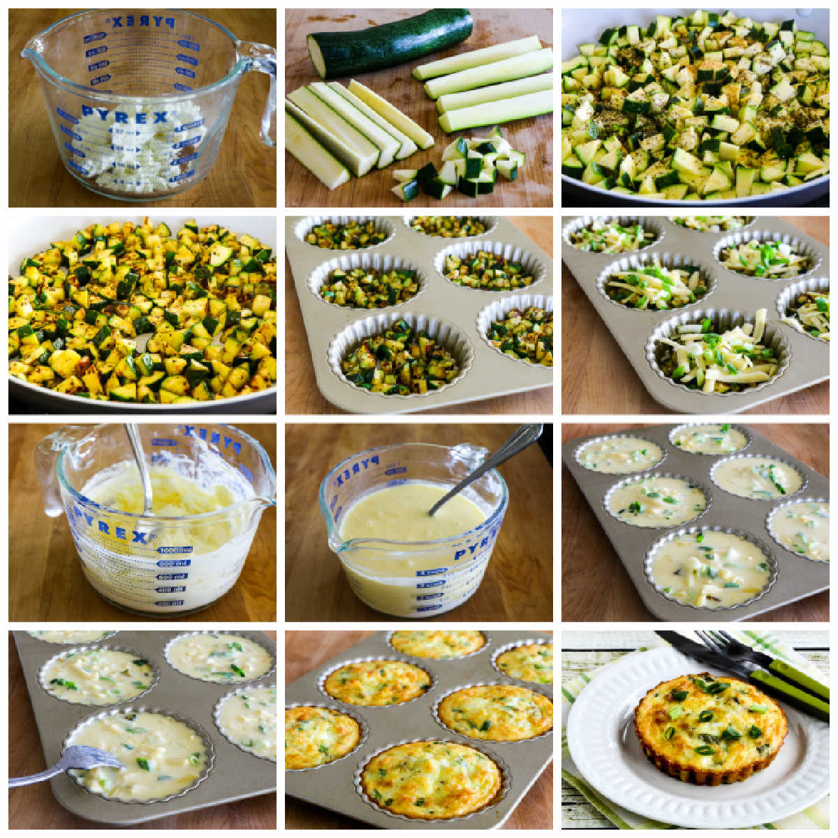 Zucchini Breakfast Tart process shots collage