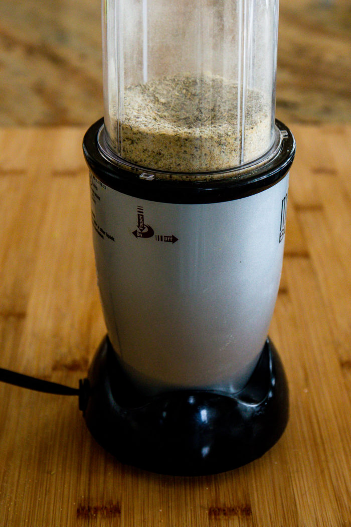 Rosemary and Garlic Herb Rub shown in Magic Bullet