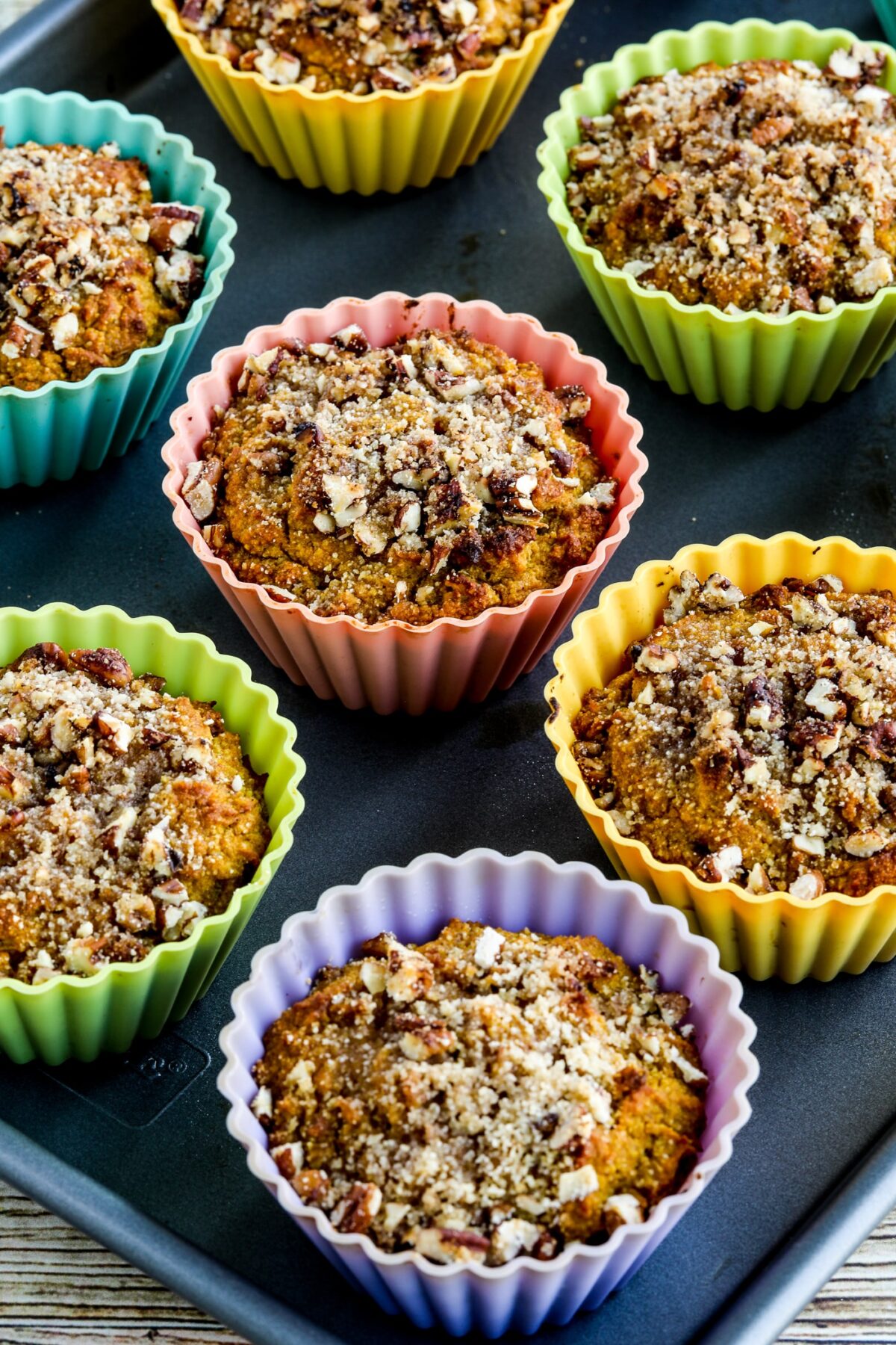 Almond Flour Pumpkin Muffins out of the oven