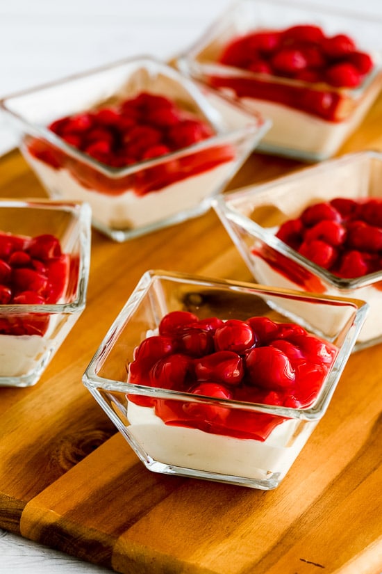 Low-Carb No-Bake Cherry Cheesecake Dessert from Danica's Kitchen