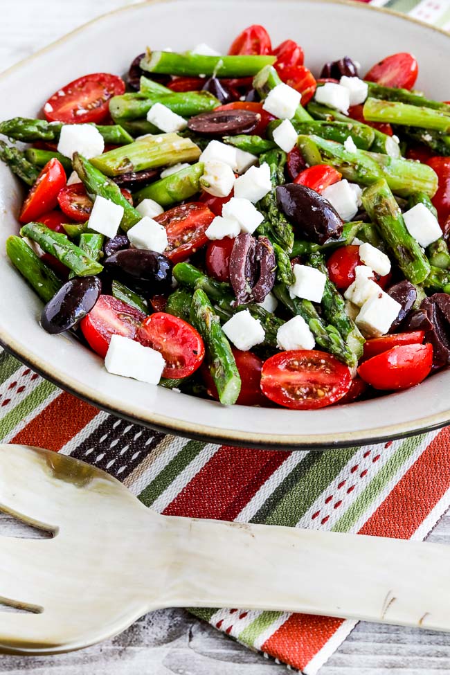 Asparagus Salad with Cherry Tomatoes, Kalamata Olives, and Feta found on 