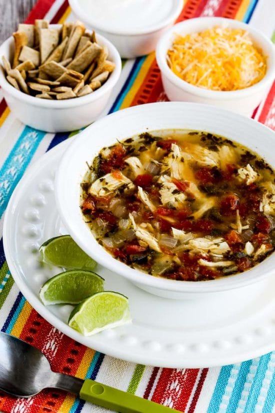 Low-Carb Instant Pot Chicken Tortilla Soup