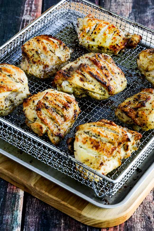 Low-Carb Herb Marinated Air Fryer (or Oven) Chicken Thighs found on 