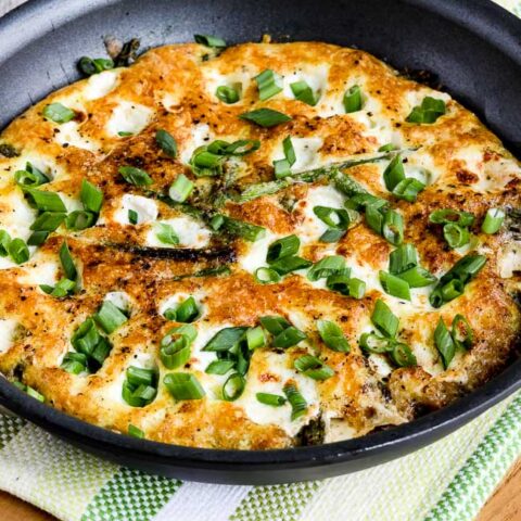 Low-Carb Asparagus and Fresh Mozzarella Frittata with Parmesan found on 