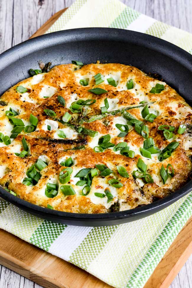 Low-Carb Asparagus and Fresh Mozzarella Frittata with Parmesan found on 