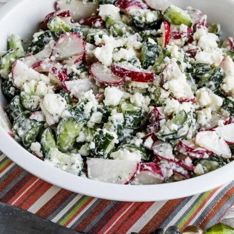 Cucumber and Radish Salad with Feta, Red Wine Vinegar, and Buttermilk Dressing found on 