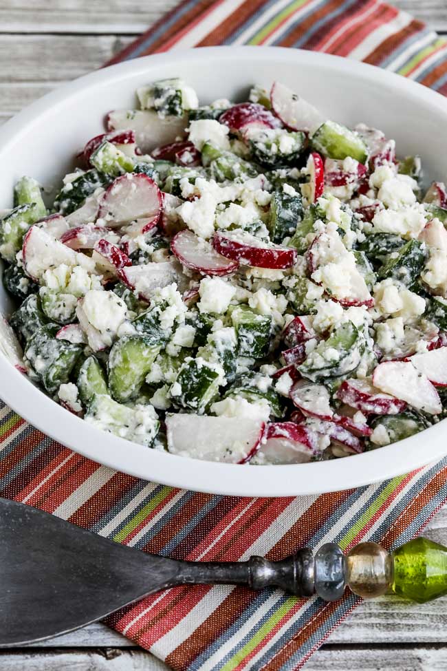 Cucumber and Radish Salad with Feta, Red Wine Vinegar, and Buttermilk Dressing found on 