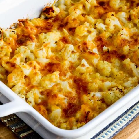 Easy Cheesy Baked Keto Cauliflower found on 