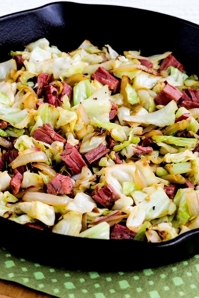 Low-Carb Fried Cabbage with Corned Beef found on 