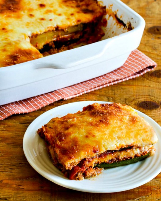 Grilled Zucchini Low-Carb Lasagna with Italian Sausage, Tomato, and Basil Sauce found on 