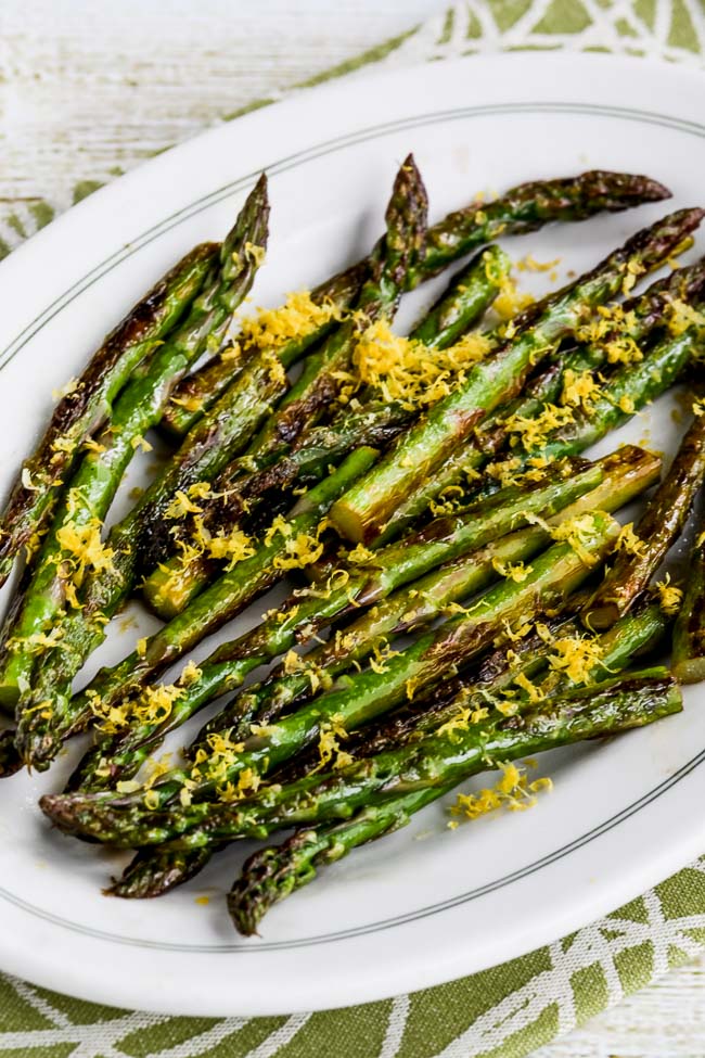 Pan-Fried Asparagus Tips with Lemon Juice and Lemon Zest found on 