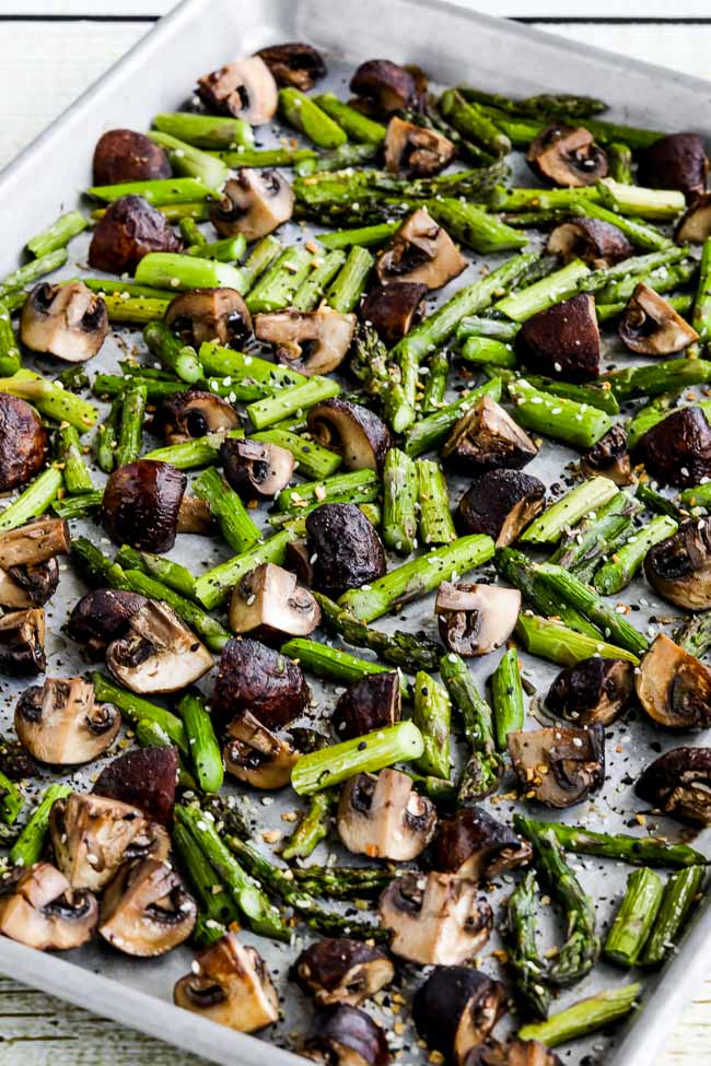 Roasted Asparagus and Mushrooms with "Everything" Bagel Seasoning found on 