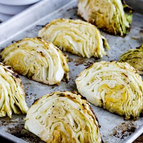 Low-Carb Roasted Cabbage with Lemon found on danicaskitchen.com.