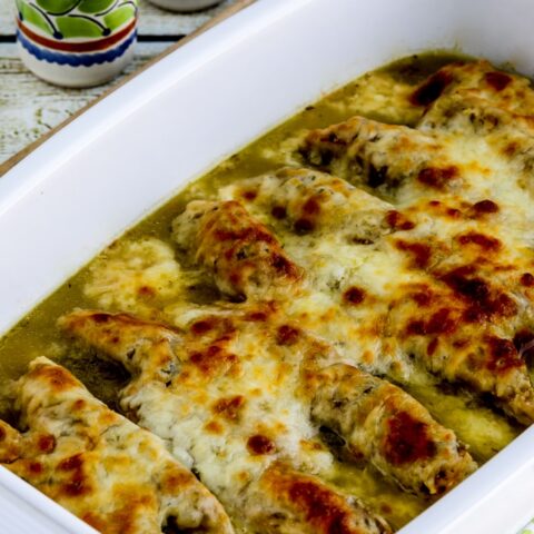 Salsa Verde Chicken Bake close-up photo