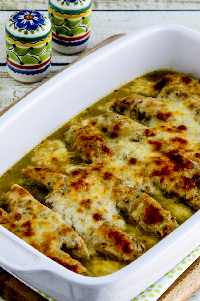 Salsa Verde Chicken Bake close-up photo