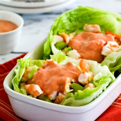 Shrimp Cocktail Lettuce Cups close-up photo