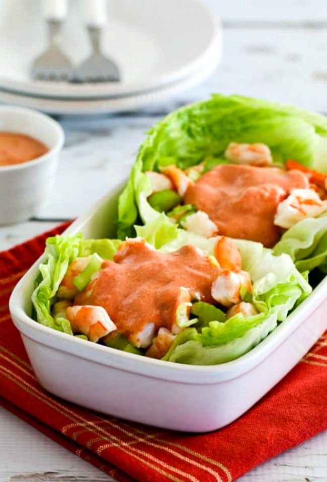 Shrimp Cocktail Lettuce Cups close-up photo