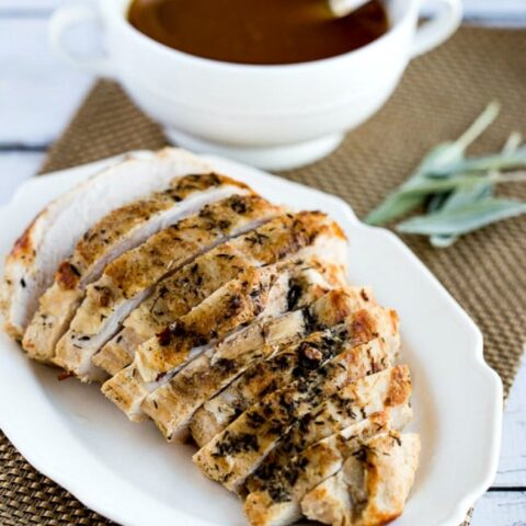 CrockPot or Instant Pot Turkey Breast with Lower-Carb Gluten-Free Gravy found on 