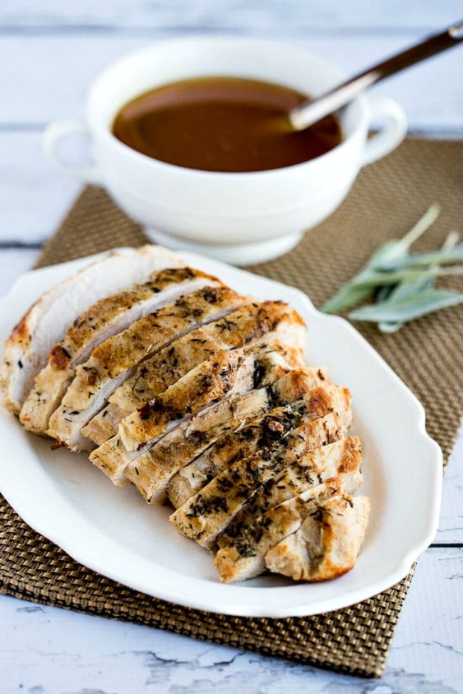 CrockPot or Instant Pot Turkey Breast with Lower-Carb Gluten-Free Gravy found on 