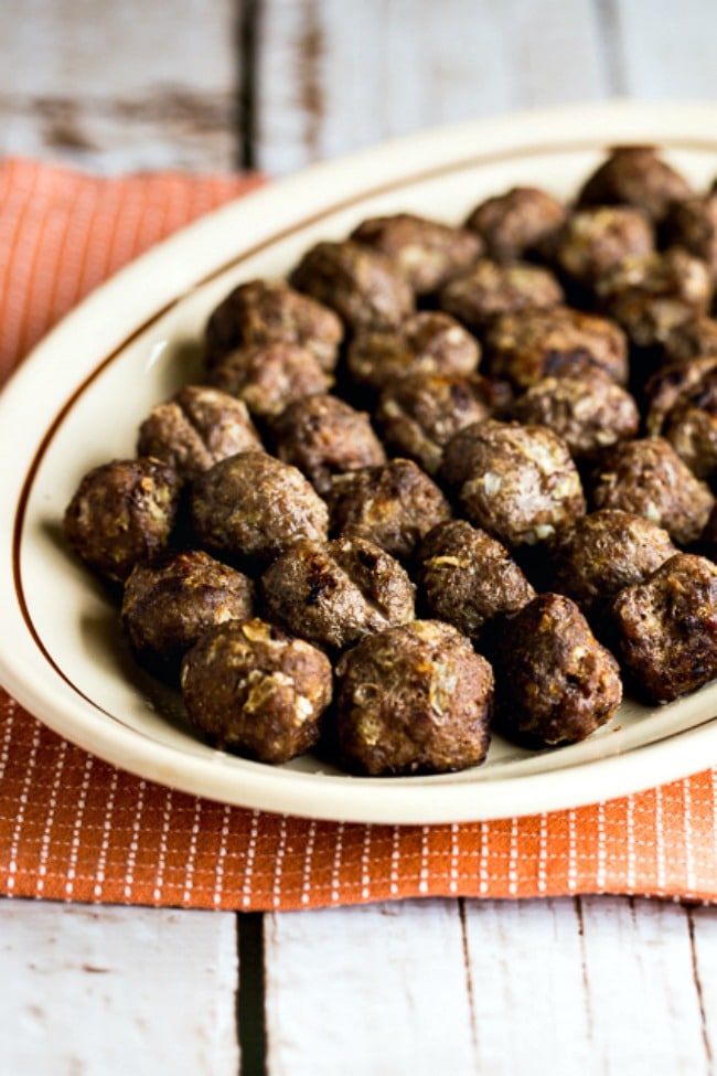 Baked Swedish Meatballs close-up photo