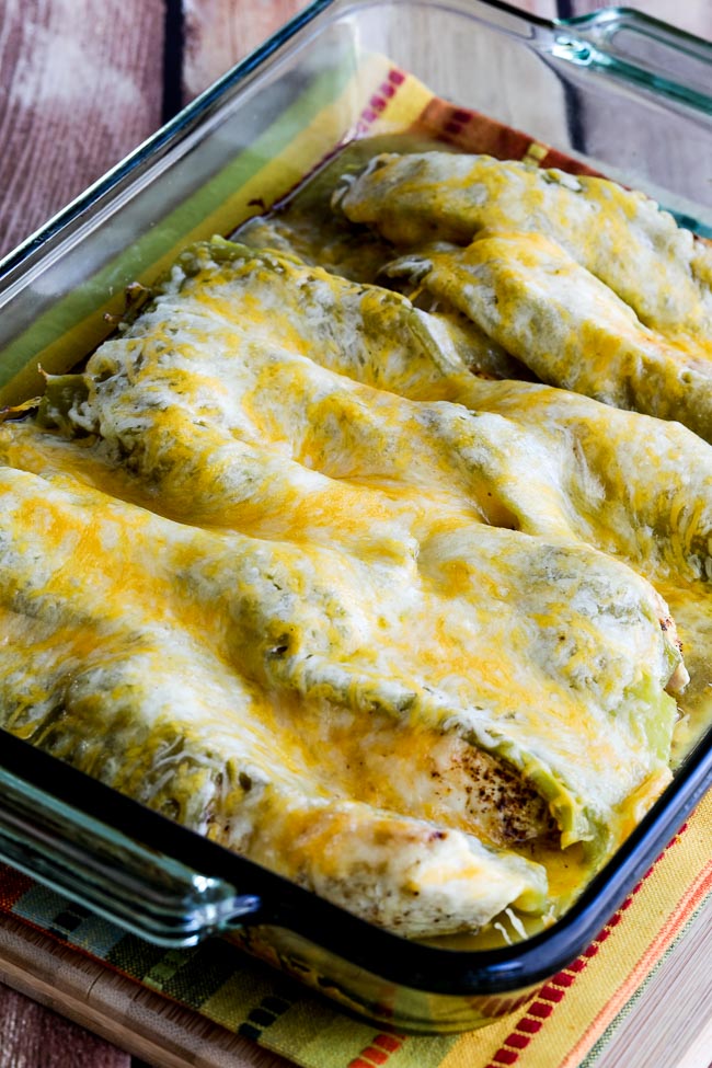 Low-Carb Twice-Cooked Chicken with Green Chiles and Cheese found on 