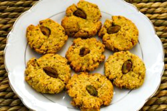 Four-Ingredient Flourless, Sugar-Free Pistachio Cookies found on 