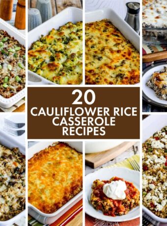 20 Cauliflower Rice Casserole Recipes collage of featured recipes.