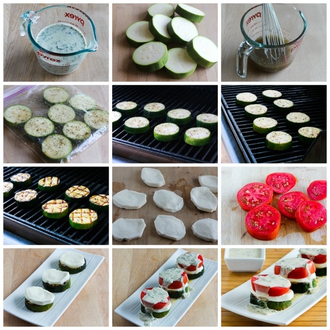 collage for Grilled Zucchini Caprese Stacks