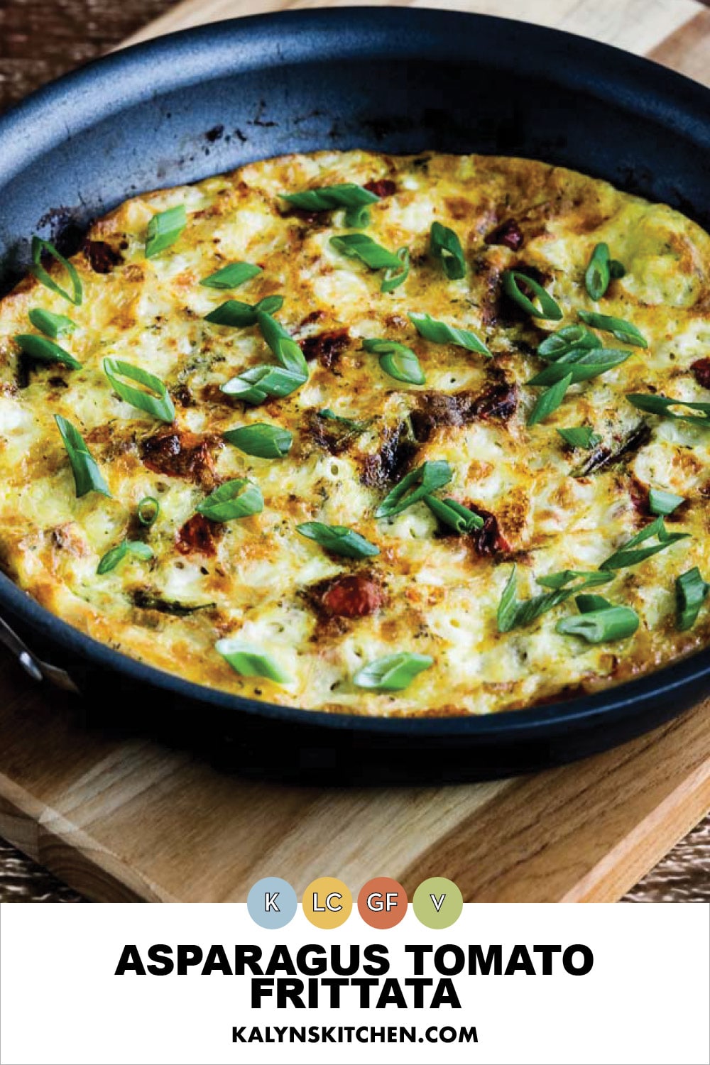 Pinterest image of Asparagus Tomato Frittata