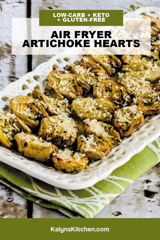 Air Fryer Artichoke Hearts Pinterest image