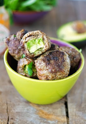 Avocado-Stuffed Meatballs