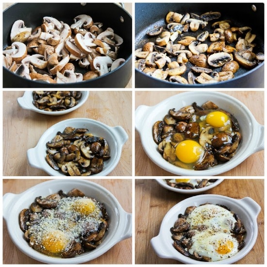 Baked Eggs with Mushrooms and Parmesan found on 