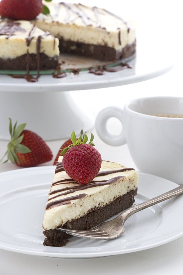 Keto Brownie Cheesecake from All Day I Dream About Food