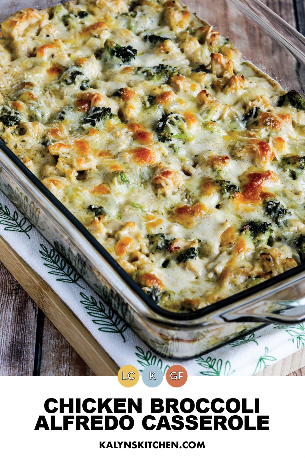 Pinterest image of Chicken Broccoli Alfredo Casserole