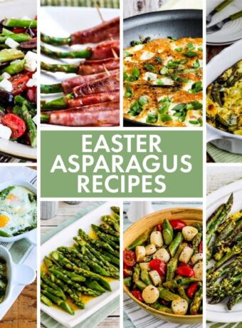 Collage image for Easter Asparagus Recipes showing featured recipes.