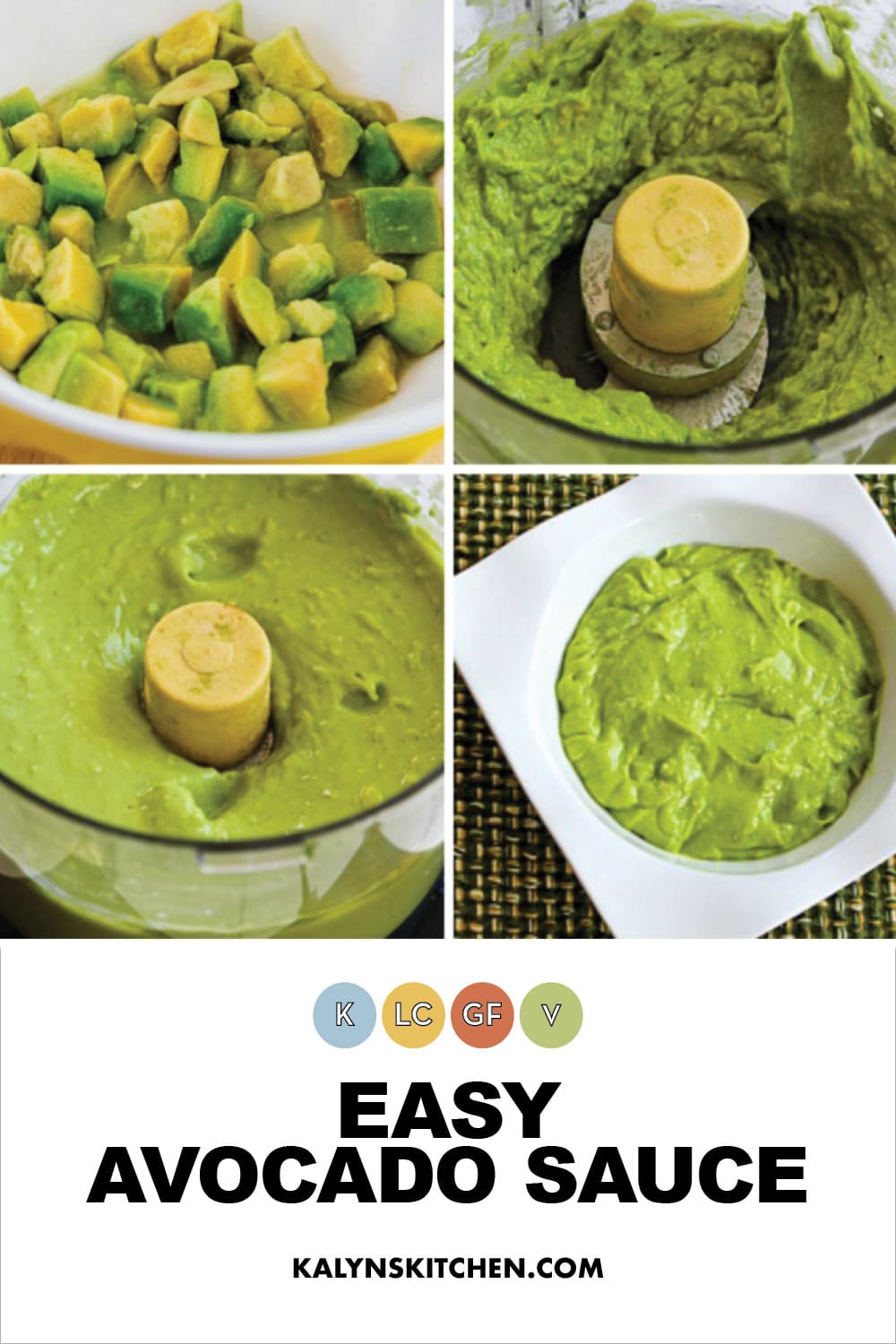 Pinterest image of Easy Avocado Sauce