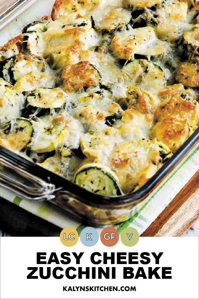 Pinterest image of Easy Cheesy Zucchini Bake