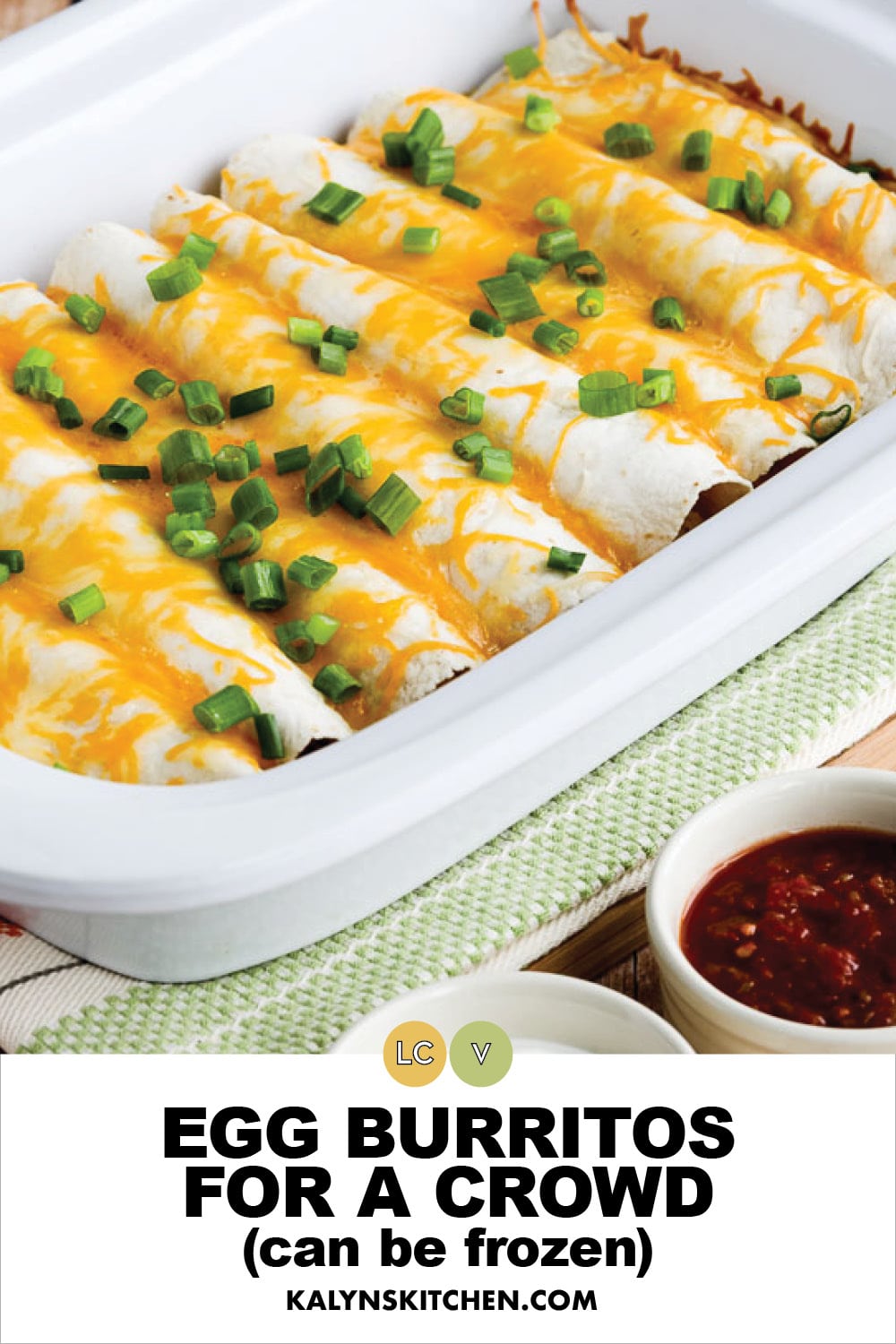 Pinterest image of Egg Burritos for a Crowd