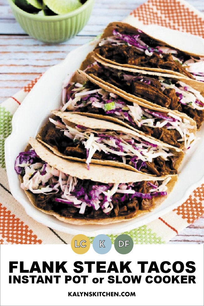 Pinterest image of Flank Steak Tacos