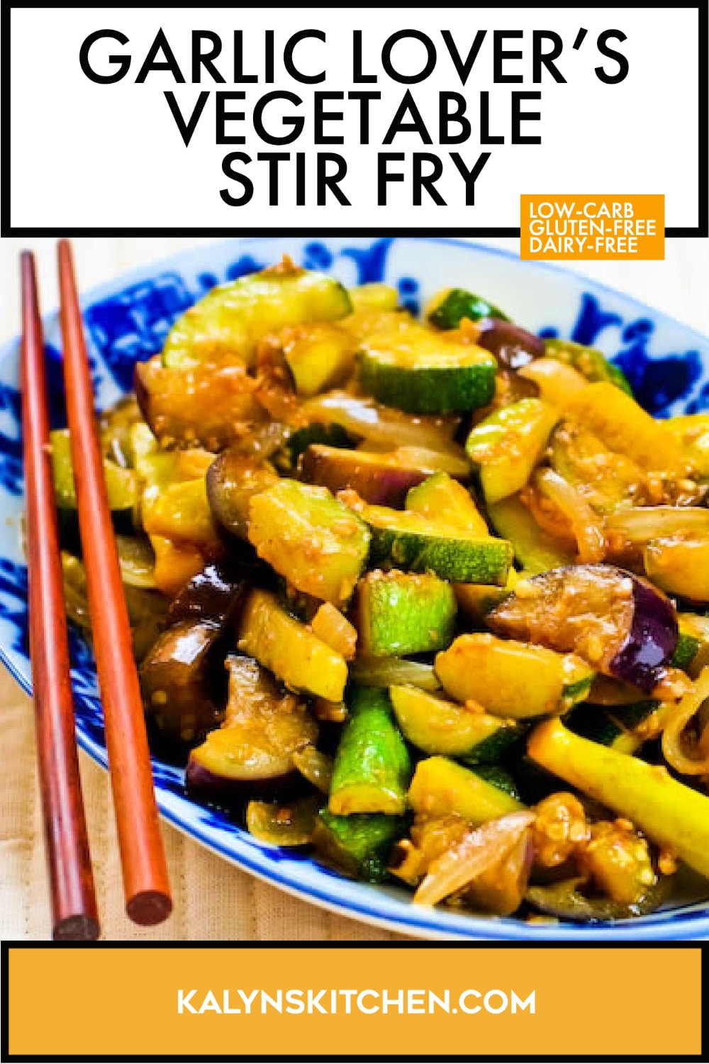 Pinterest image of Garlic Lover's Vegetable Stir Fry