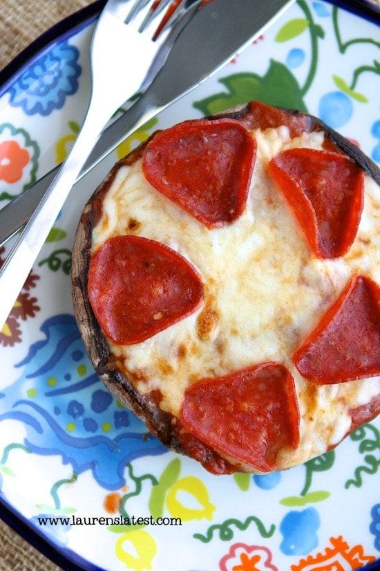 Portobello Mushroom Pizzas from Lauren's Latest