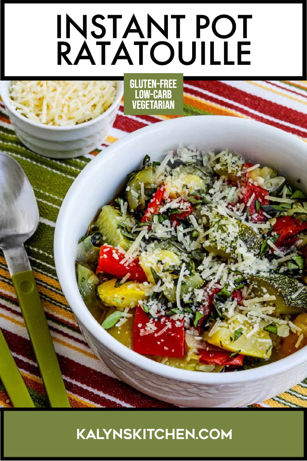 Pinterest image of Instant Pot Ratatouille