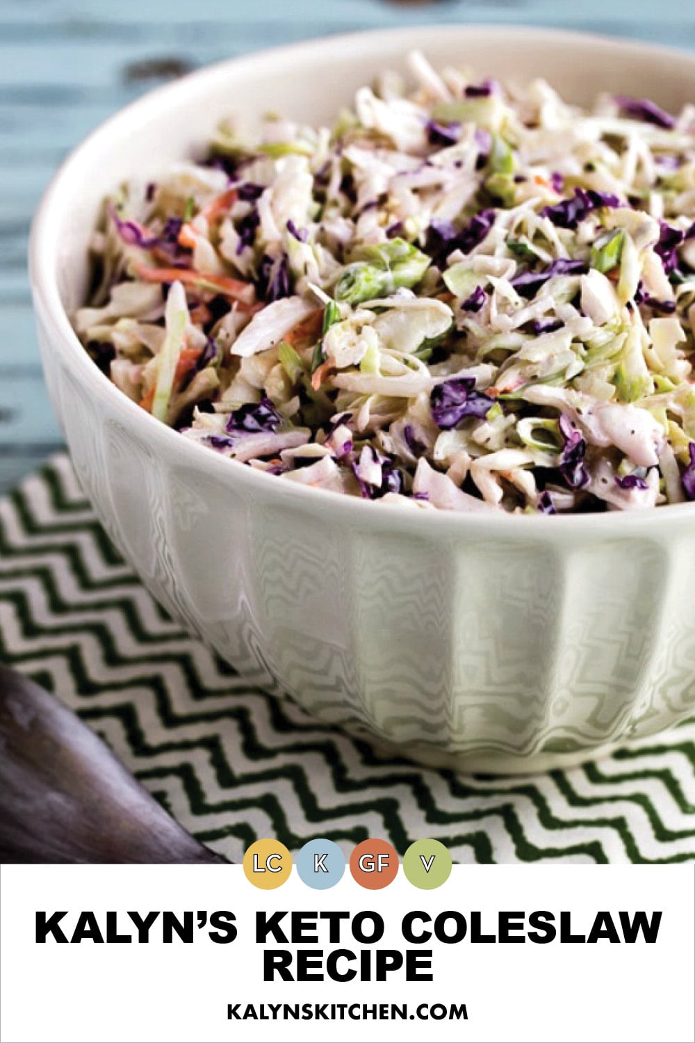 Pinterest image of Kalyn's Keto Coleslaw Recipe